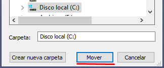 Captura de pantalla del explorador de archivos mostrando la raíz del disco C con la carpeta mingw64 ubicada correctamente junto a las carpetas del sistema.